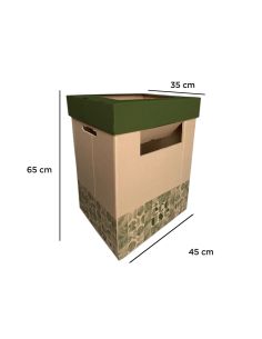 Contenedor Papelera Reciclaje Liderpapel Ecouse Carton 100% Reciclado Y Reciclable 70 Litros 450X350X650 Mm 2