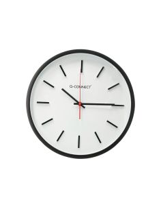 Reloj Q-Connect De Pared De Plastico Redondo 34,4 Cm Movimiento Silencioso Color Negro 2