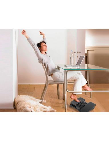 Reposapies Plastico Q-Connect Ajustable Derecha Izquierda 2 Alturas Efecto Masaje 430X320X110 Mm