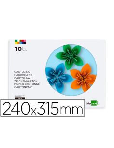 Bloc Trabajos Manuales Liderpapel Cartulina 240X315Mm 10 Hojas 5 Colores Neon + 5 Colores Intensos