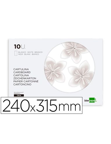 Bloc Trabajos Manuales Liderpapel Cartulina 240X315Mm 10 Hojas Color Blanco