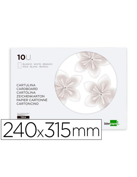 Bloc Trabajos Manuales Liderpapel Cartulina 240X315Mm 10 Hojas Color Blanco