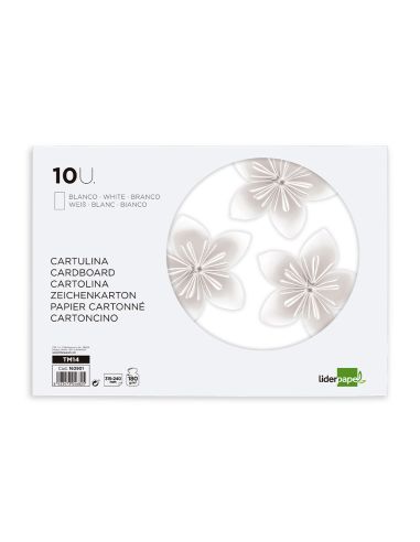 Bloc Trabajos Manuales Liderpapel Cartulina 240X315Mm 10 Hojas Color Blanco