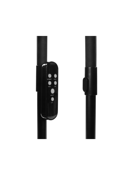 Lampara De Suelo Q-Connect Led 15W 850 Lm 3 Niveles Color Brillo Regulable Cuello Flexible Control Remoto Negro
