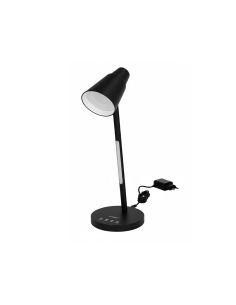 Lampara De Escritorio Q-Connect Led 6W 360 Lm Tactil 3 Niveles Color Luz Nocturna Cabeza Orientable Negro