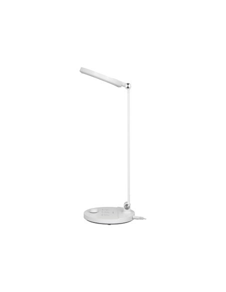 Lampara De Escritorio Q-Connect Led 7W 500 Lm Brillo Regulable 3 Niveles Color Cabeza Brazo Orientable Blanco