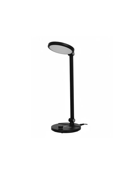 Lampara De Escritorio Q-Connect Led 7W 500 Lm Brillo Regulable 3 Niveles Color Cabeza Brazo Orientable Negro