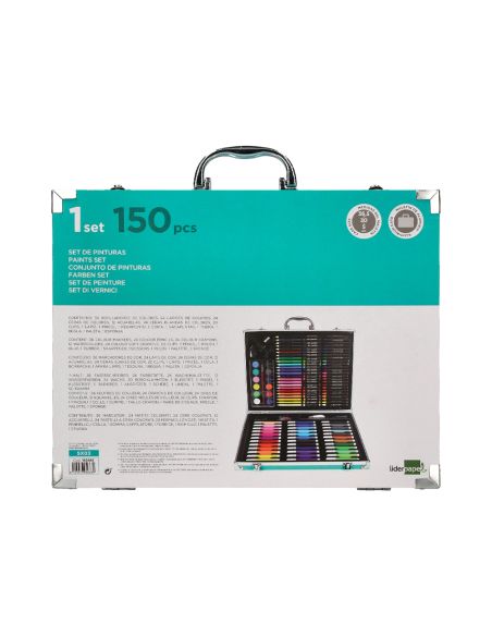 Estuche De Pintura Liderpapel Aluminio 150 Piezas Maletin 37,8X29,7X4,6 Cm