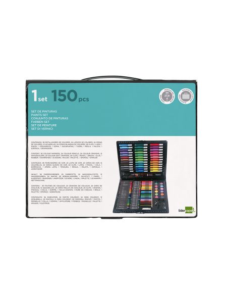 Estuche De Pintura Liderpapel Plastico 150 Piezas 36X31X4 Cm