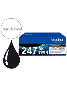 Toner Brother Tn247Bk Dcp-L3510Cdw / Hl-L3270Cdw / Mfc-L3710Cw Negro 3000 Paginas Pack 2 Unidades