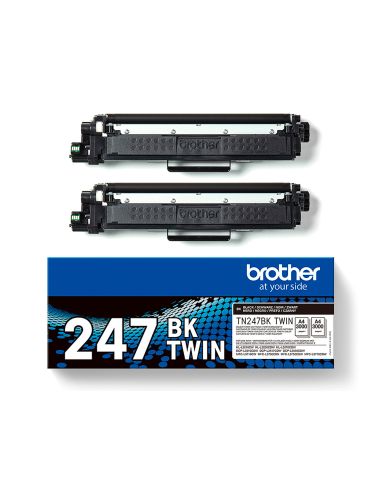Toner Brother Tn247Bk Dcp-L3510Cdw / Hl-L3270Cdw / Mfc-L3710Cw Negro 3000 Paginas Pack 2 Unidades