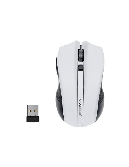 Raton Q-Connect Optico Inalambrico 1000 Dpi Receptor Usb 2,4 Ghz Blanco