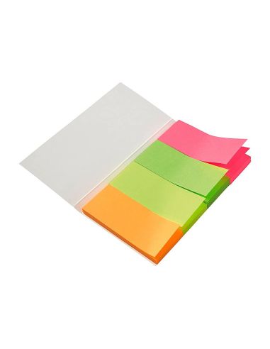 Banderitas Separadoras 20X50 Mm Fluorescente Pack De 4 Con 20 Hojas|Libreriasalesiana