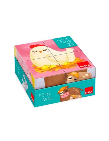 Puzle Goula Cubos De Carton 6 Escenas Diferentes 4 Piezas|Libreriasalesiana