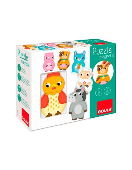 Puzle Goula Magnetico Intercambiable Granja 12 Piezas|Libreriasalesiana