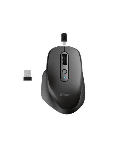 Raton Trust Ozaa Optico Inalambrico 2400Dpi 6 Botones Usb 2.0 Negro