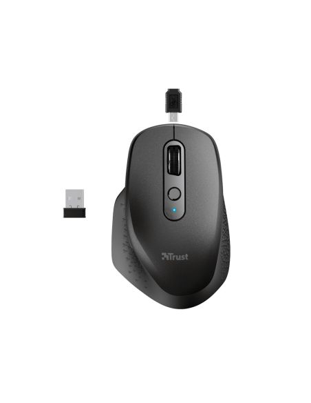 Raton Trust Ozaa Optico Inalambrico 2400Dpi 6 Botones Usb 2.0 Negro