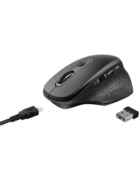 Raton Trust Ozaa Optico Inalambrico 2400Dpi 6 Botones Usb 2.0 Negro