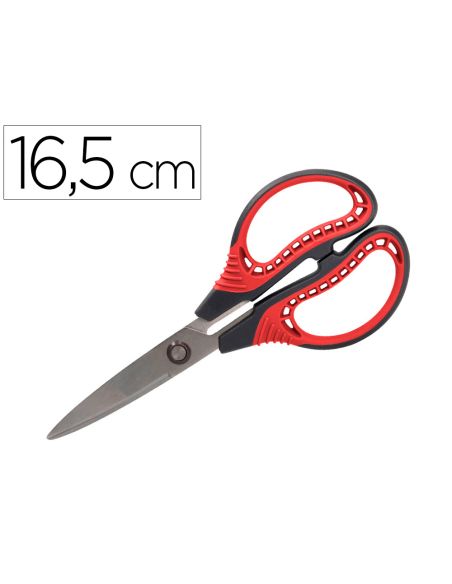 Tijera Liderpapel Titanio Hoja Curva 16,5 Cm Falicilidad Corte Y Durabilidad Incluye Funda