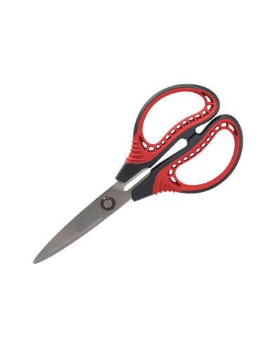 Tijera Liderpapel Titanio Hoja Curva 16,5 Cm Falicilidad Corte Y Durabilidad Incluye Funda
