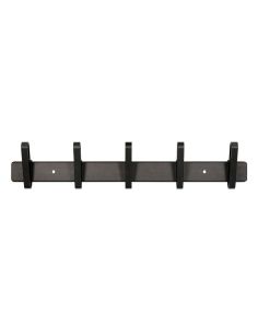 Perchero Liderpapel Pared Metalico 5 Colgadores Color Negro 430X88X55 Mm 2