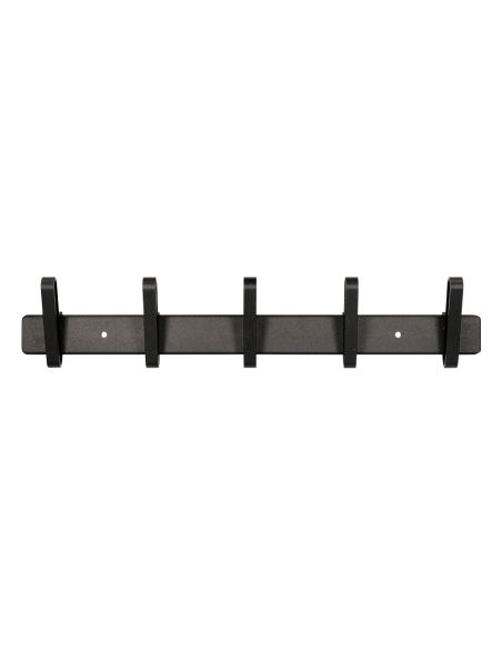 Perchero Liderpapel Pared Metalico 5 Colgadores Color Negro 430X88X55 Mm