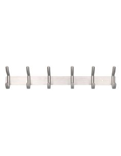 Perchero Liderpapel Pared Metalico 6 Colgadores Color Plata Mate 430X88X55 Mm 2