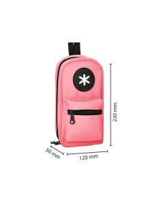 Estuche Portatodo Antartik Forma De Mochila Con Bolsillo Y 4 Departamentos Color Coral 230X50X120 Mm 2