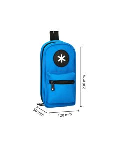 Estuche Portatodo Antartik Forma De Mochila Con Bolsillo Y 4 Departamentos Color Azul 230X50X120 Mm 2
