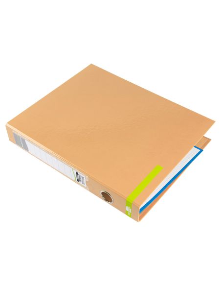 Carpeta De 2 Anillas 25 Mm Mixtas Liderpapel A4 Forrado Color System Con Ollao Y Tarjetero Melocoton