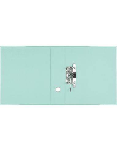 Archivador De Palanca Liderpapel A4 Color System Forrado Sin Rado Lomo 80 Mm Menta Compresor Metalico