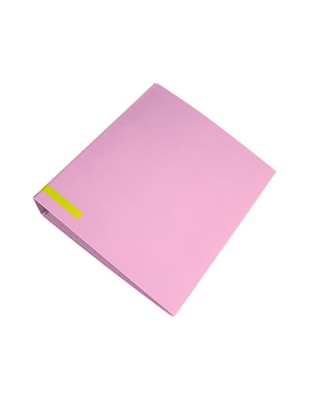 Archivador De Palanca Liderpapel A4 Color System Forrado Sin Rado Lomo 80 Mm Rosa Compresor Metalico
