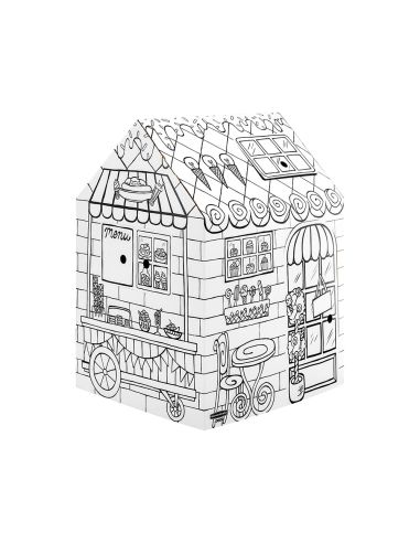 Casa De Juego Bankers Box Playhouse Pasteleria Para Pintar Fabricada En Carton Reciclado 1210X960X810 Mm