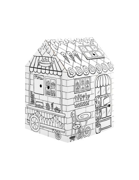 Casa De Juego Bankers Box Playhouse Pasteleria Para Pintar Fabricada En Carton Reciclado 1210X960X810 Mm