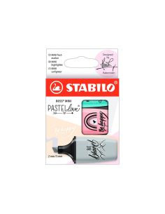 Rotulador Stabilo Boss Mini Pastel Love Estuche De 3 Unidades Pizca De Menta/Rubor Rosa/Toque De Turquesa 2