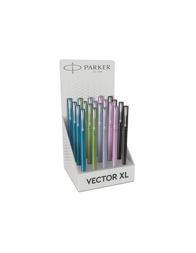Pluma Parker Vector Xl Plumin F Expositor De 20 Unidades Colores Surtidos|Libreriasalesiana