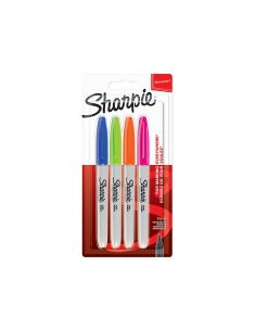 Rotulador Sharpie Permanente Fino Blister 4 Unidades Colores Fantasia Surtidos 2