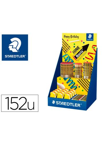 Expositor Sobremesa Staedtler Noris 120 Diseño Feliz Aniversario 152 Unidades Surtidas 383X382X250 Mm