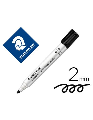 Rotulador Staedtler Lumocolor 351 Para Pizarra Blanca Punta Redonda 2 Mm Recargable Color Negro