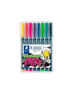 Rotulador Staedtler Lumocolor Retroproyeccion Punta De Fibra 318 Estuche De 8 Unidades Colores Surtidos 2