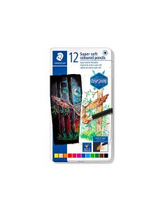 Lapices De Colores Staedtler Super Soft Caja Metal De 12 Colores Surtidos 2
