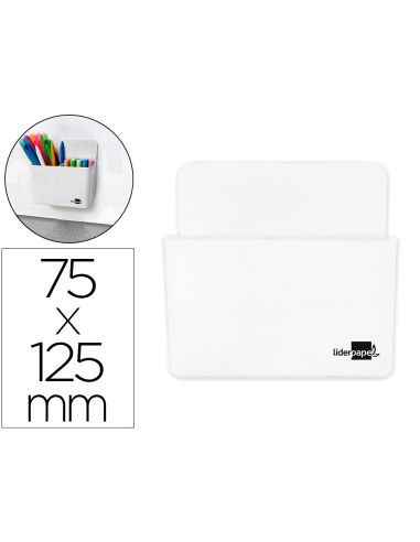 Cubilete Portalapices Liderpapel Blanco Opaco Plastico Magnetico 125X75X40 Mm