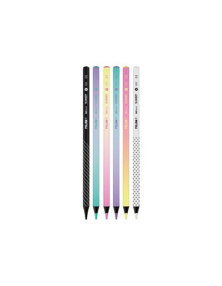Lapices De Colores Milan Sunset Mina Gruesa 3,5 Mm Caja De 6 Unidades Colores Surtidos