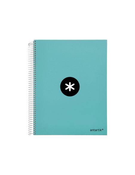 Cuaderno Espiral A4 Micro Antartik Tapa Forrada 120H 90 Gr Liso 5 Bandas 4 Taladros Color Menta