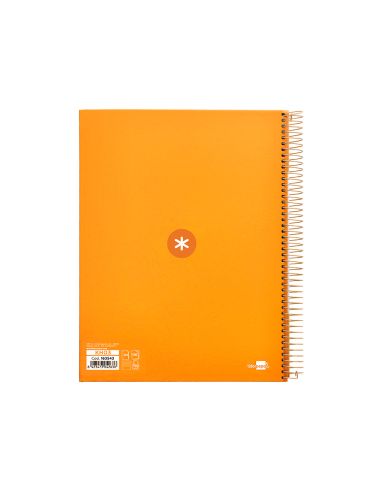 Cuaderno Espiral A4 Micro Antartik Tapa Forrada 120H 90 Gr Horizontal 5 Bandas 4 Taladros Color Mostaza
