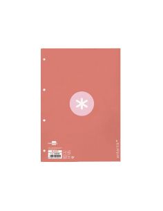 Recambio Antartik A4 80 Hojas 90Gr Cuadro 5 Mm 4 Taladros 1 Banda Marco Color Rosa 2