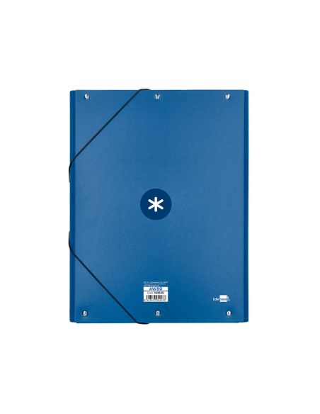 Carpeta Antartik Gomas Tres Solapas Carton Forrado A4 Color Azul Marino