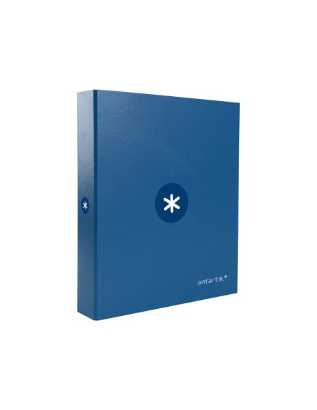 Carpeta 4 Anillas 40 Mm Mixtas Antartik A4 Forrada Color Azul Marino