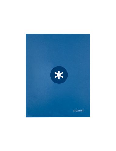 Carpeta Antartik A4 Forrada 4 Anillas 25 Mm Redondas Color Azul Marino