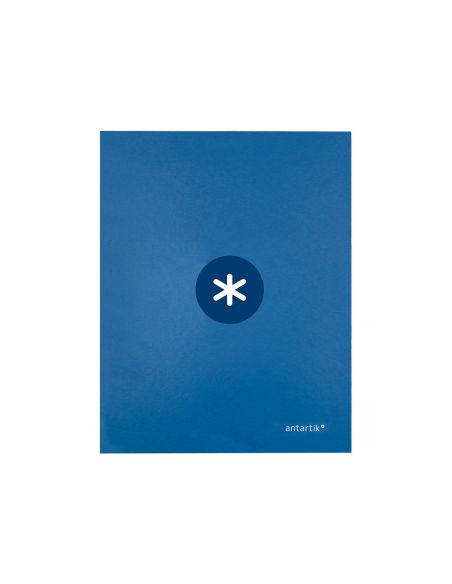 Carpeta Antartik A4 Forrada 4 Anillas 25 Mm Redondas Color Azul Marino